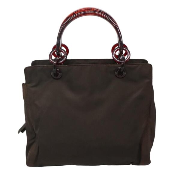PRADA Hand Bag Nylon Brown - Picture 2 of 9